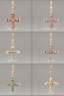 Jay Strongwater Birthstone Cross Charm - Lyst