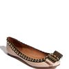 Jeffrey Campbell The Dauphine Flat in Nude Patent and Black in Beige (nude/ black patent) - Lyst