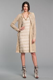 Oscar de la Renta Leather Coat - Lyst