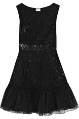 RED Valentino Sequin-Embellished Tulle Dress