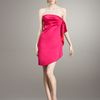 Stella Mccartney Gathered Strapless Dress in Pink (fuxia) - Lyst