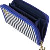 Topshop Stripe Canvas Zip Around Purse in Blue (navy blue) - Lyst