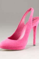 B Brian Atwood Felicite Round Toe Platform Slingback Pump