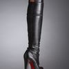 Christian Louboutin Laceup Platform Overtheknee Boot in Black - Lyst