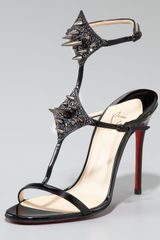 Christian Louboutin Lady Max Spike T-strap Sandal, Black