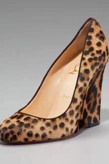 Christian Louboutin Ron Ron Calf Hair Wedge Pump - Lyst