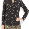 Equipment Starprint Washedsilk Crepe De Chine Shirt in Black - Lyst