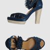 Espadrilles Platform Sandals in Blue (black) - Lyst