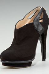 Fendi Scalloped Suede Platform Bootie