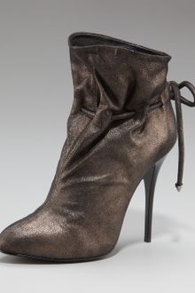Giuseppe Zanotti Cinched Metallic Bootie - Lyst