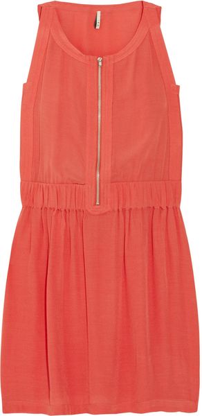 Iro Buena Zip-front Crepe Dress - Lyst