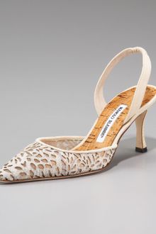 Manolo Blahnik Laser-cut Mid-heel Halter - Lyst