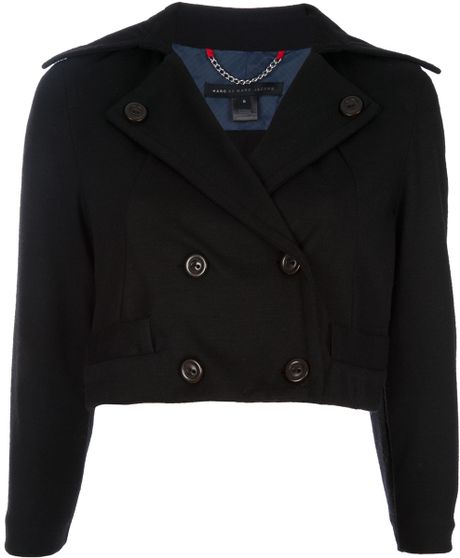 Marc By Marc Jacobs Cropped Jacket in Black - Lyst