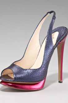 Nicholas Kirkwood Python Platform Slingback Pump - Lyst