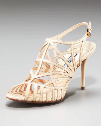  Patent Cutout Slingback Sandal, Lacca 