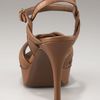 Yves Saint Laurent Tribute Napa Sandal, 4 Heel in Black - Lyst