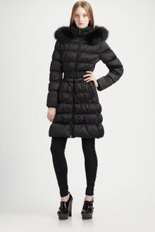 Burberry Fur-trimmed Puffer Jacket - Lyst