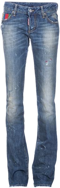 Dsquared2 Distressed Jean in Blue - Lyst