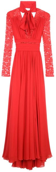  Lace Sleeve Gown 