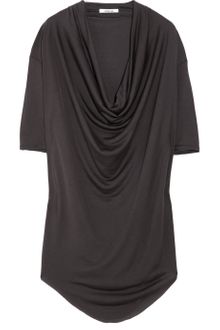 Helmut Lang Cowl-neck Silk Top - Lyst