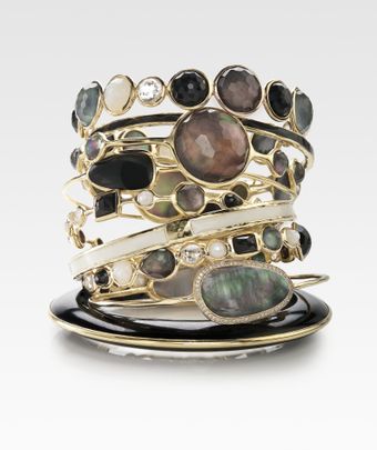 Ippolita Black Shell & 18k Gold Lollipop Bracelet - Lyst