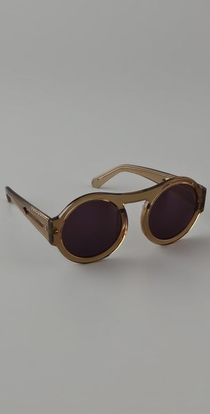 Karen Walker Bunny Sunglasses in Brown - Lyst