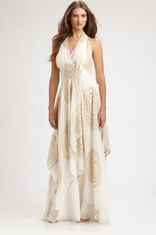 Kay Unger Silk Gown - Lyst