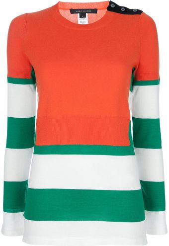 Marc Jacobs Striped Top - Lyst