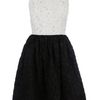 Oscar De La Renta Patchwork Dress in Black (white) - Lyst
