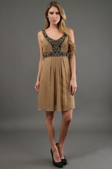 Sue Wong Exotic Banded Bodice Dress - Lyst