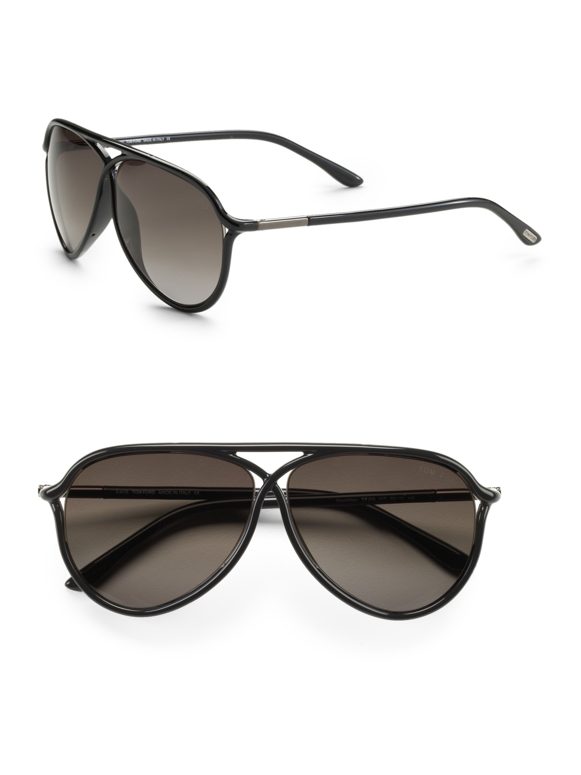 Tom Ford Maximillion Aviator Sunglasses in Gray for Men (smoke) | Lyst