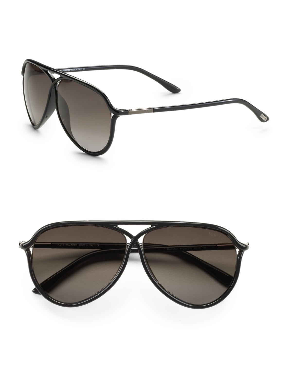 Tom Ford Maximillion Aviator Sunglasses In Gray For Men Smoke Lyst