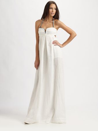 Diane Von Furstenberg Krystle Linen Maxi Dress - Lyst