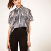 Asos Collection Asos Shirt with Dip Sides in Stripe in Black (multi) - Lyst