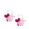 Asos Collection Limited Edition Fabric Flower Hoops in Purple - Lyst