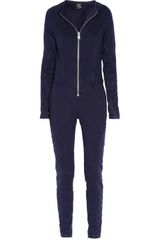 McQ by Alexander McQueen Quilted Stretch-denim Jumpsuit