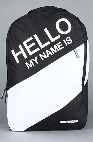 Sprayground The Hello My Name Is Backpack In Black In Black For Men Lyst