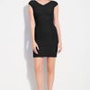 Versus Ruched Jersey Dress in Black - Lyst