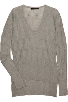 Alexander Wang Asymmetric Paneled Cotton Sweater - Lyst