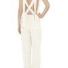 Alexander Wang SatinTwill Overall Jumpsuit in Beige - Lyst