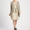 Bottega Veneta Cotton Knit Trench Dress in Beige (camel) - Lyst