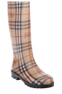 Burberry Checked Boot - Lyst