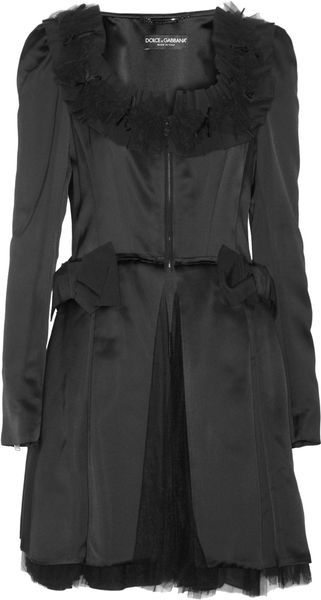 Dolce & Gabbana Satin-Twill Coat - Lyst