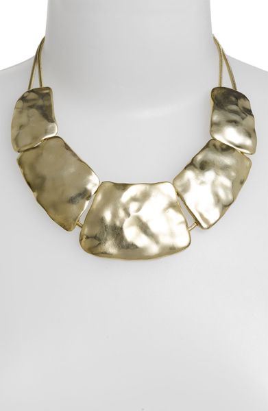 Nordstrom Gold Water 5plate Statement Necklace in Gold (worn gold)