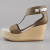Derek Lam Mirte Ankle Cuff Flatforms in Khaki (olive) - Lyst
