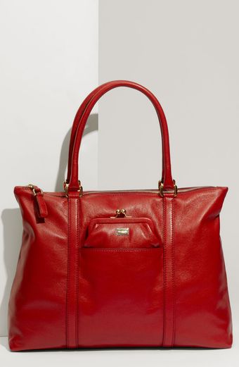  Miss Pen Lambskin Leather Tote 