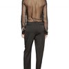 Ferragamo Silk Chiffon & Chic Wool Canvas Jumpsuit in Black - Lyst