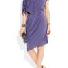 Lanvin Belted Silkcrepe Dress in Purple (violet) - Lyst