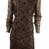 Marchesa Dress in Brown (blk/gld) - Lyst