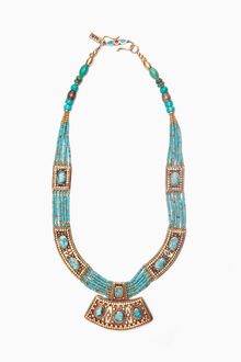 Nasty Gal Moon Shield Necklace - Turquoise - Lyst